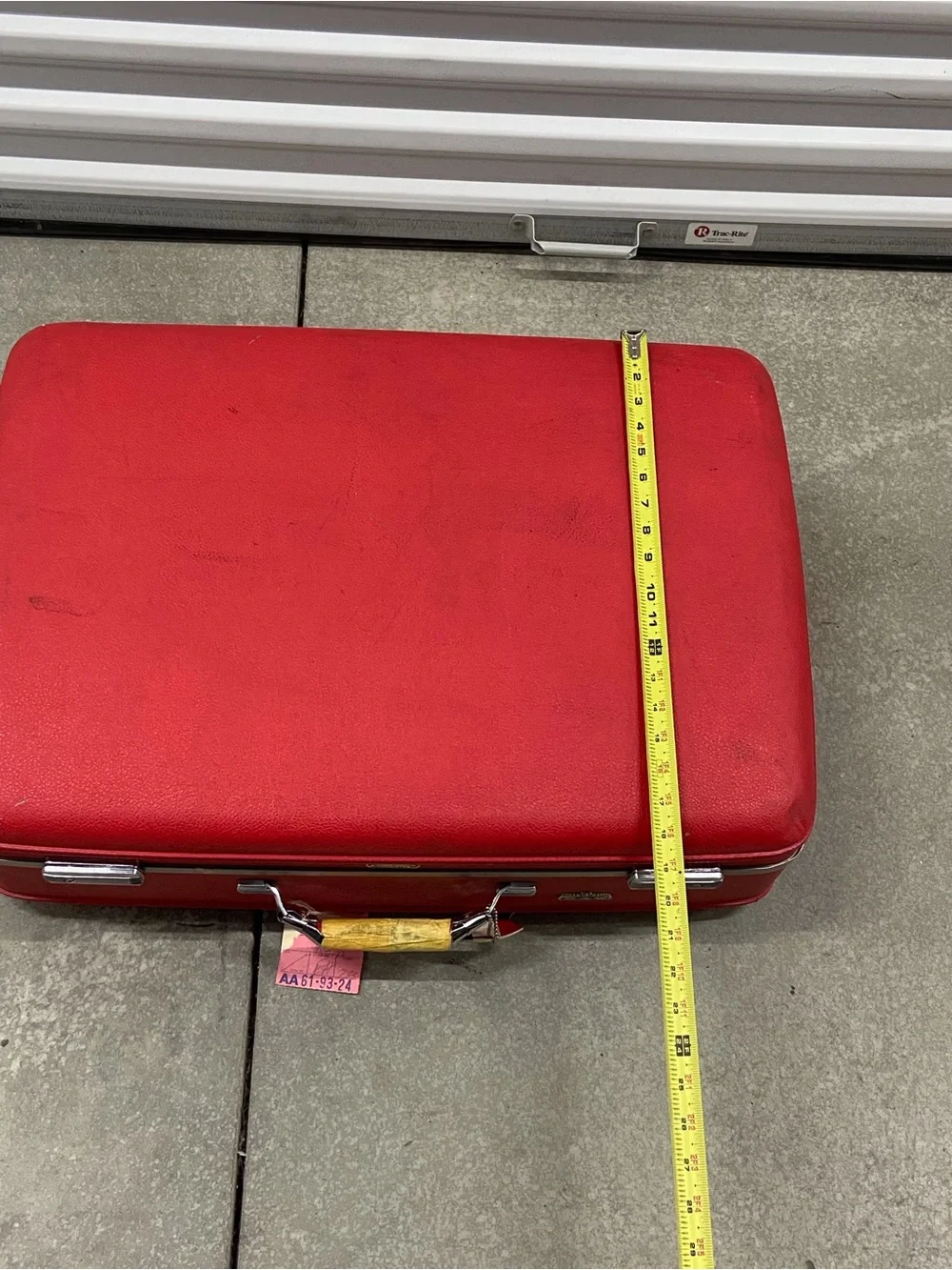 Vintage Red Nested Travel Case Set with Silver Trim Unisex